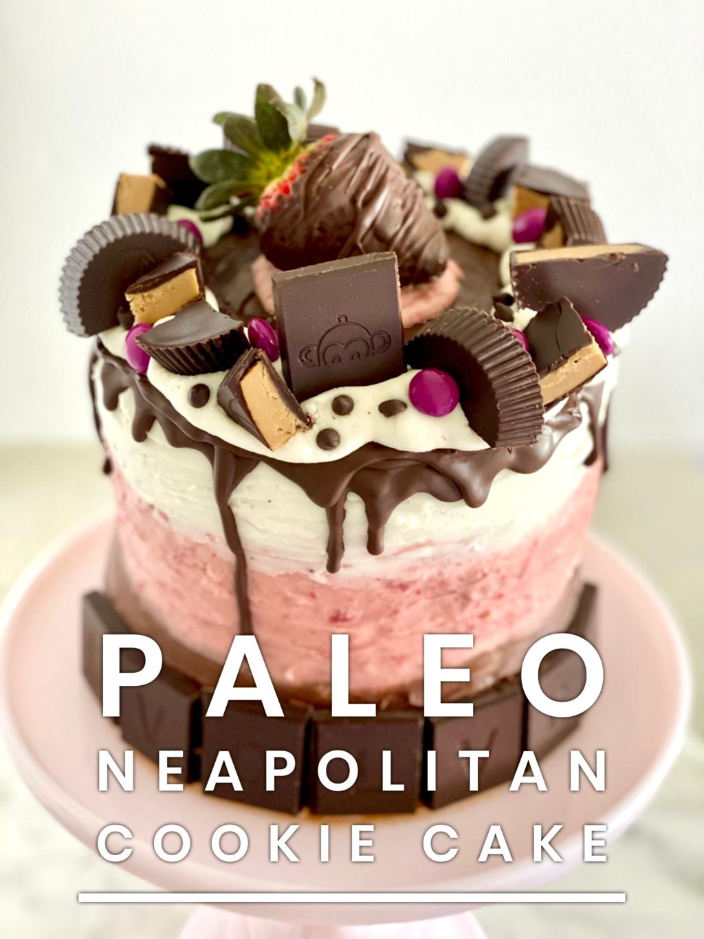 Paleo Neapolitan Cookie Cake (grain-free,&nbsp;dairy-free)
